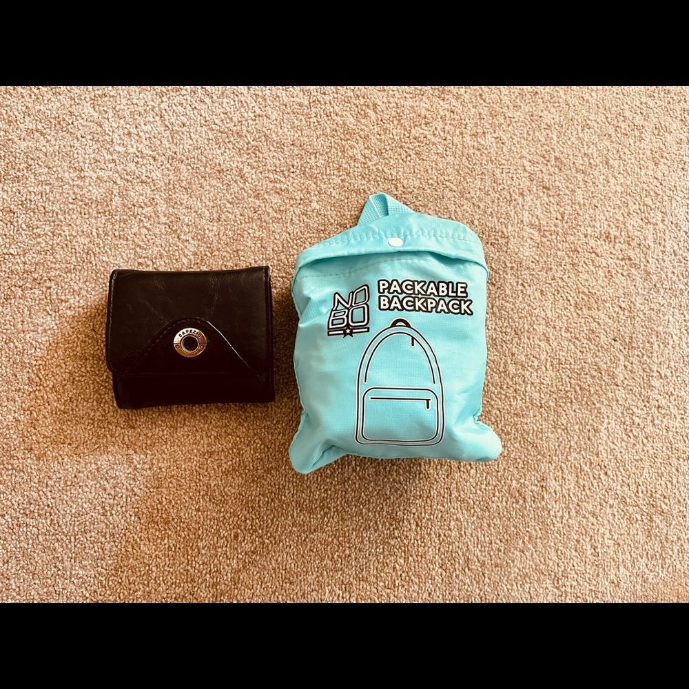 Packable backpack & Wallet